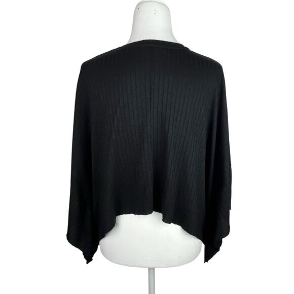 Zara Black Ribbed Round Neck Top - Picture 3 of 8